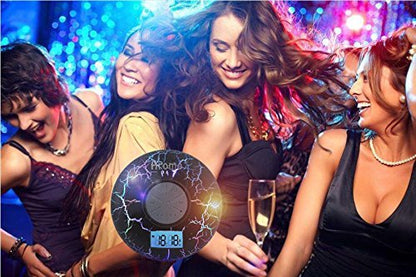 HROMEN Bluetooth Speaker,2nd Gen IPX7 Waterproof Bluetooth Speakers, Bathroom Shower Speaker,Wireless Cool Cracking Backlit, Suction Cup,Outdoor Speaker, Good Gift,Green