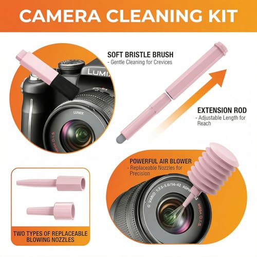 20 in 1 Multifunctional Cleaner Kit for Electronic Devices, Keyboard Cleaning Brush, Headphones Cleaner Kit for AirPods, Multi-Tool for Cleaning Laptop, Earbuds, Camera, Cellphones,Pink - color: pink