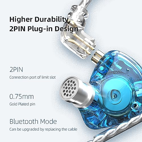 CCA KZ Zax in Ear Monitor Headphones 16 Units 7BA 1DD Hybrid Drivers HiFi IEM Earphones High Clarity Metal Gaming Earbuds with 2 Pin Detachable Cable - color: KZ ZAX Black, size: with mic