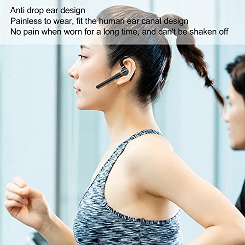 Bluetooth Earpiece, Hands Free Single Ear Noise Reduction Digital Display IPX7 Waterproofing Voice Control Wireless Earpiece with Bluetooth 5.3, for Cell Phone