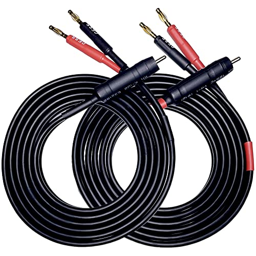 CNCESS RCA to Banana Plug Silicone Wire Speaker Cable (12AWG, 6 Feet) - size: 12AWG 6 Feet