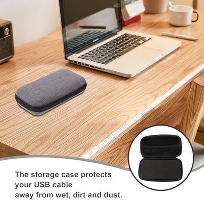 COHEALI Portable Microphone Storage Bag with Scratch-resistant Material Cable Organizer Pouch for USB Chargers Headphones and Audio Accessories Compact Travel Case for Electronics