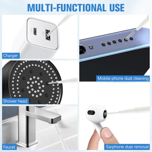 20Pcs Charging Port Cleaner, Speaker Port Cleaner Kit fit for iPhone Phone, Phone Cleaning Kit for Cell Phone Earbuds, Receiver AirPods 4, Tablet Camera Etc