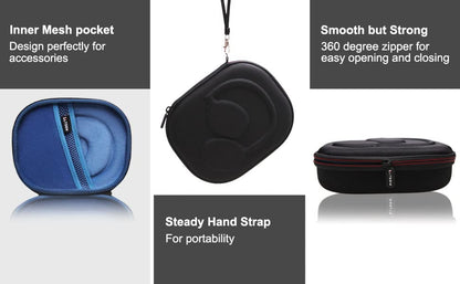 Case for JBL Tune 770NC/510BT/720BT/520BT/670NC/520C Headphones Blue | Hard Carrying Travel Case for JBL Live 770NC/670NC/680NC/780NC Headphones - color: Black+Blue