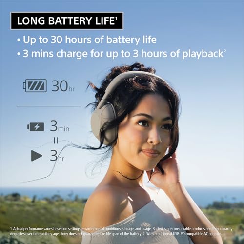 Sony WH-1000XM6 The Best Noise Cancelling Wireless Headphones, Sandstone | HD NC Processor QN3, 12 Microphones, Adaptive NC Optimizer, Mastered by Engineers, Studio-Quality, Up to 30 Hrs of Battery - color: Sandstone