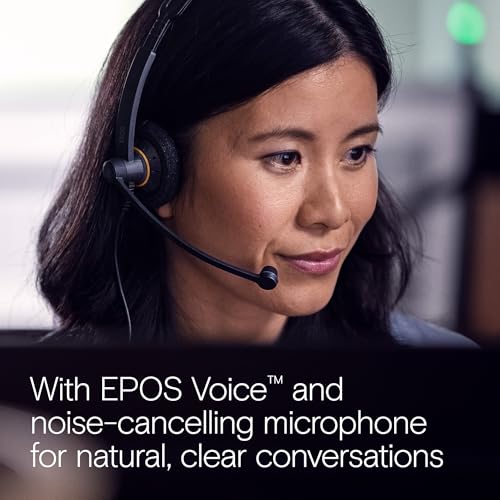 EPOS Sennheiser Consumer Audio SC 60 USB ML (504547) - Double-Sided Business Headset | For Skype for Business | with HD Sound, Noise-Cancelling Microphone, & USB Connector (Black)