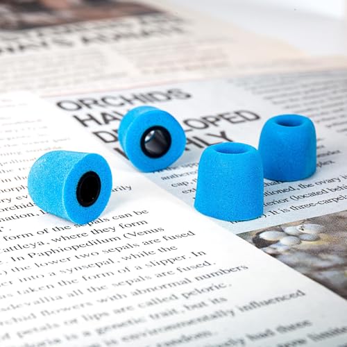 4 Pairs/8 PCS Foam Earbud Tips, KZ ZS10 PRO Replacement Memory Foam IEM Tips, Soft in Ear Monitor Eartips for 5mm-6.5mm Headphones, ZS10 PRO X, ZSN PRO X, EDX PRO, CCZ Melody, ZS12 PRO X (Medium)