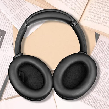 WH1000XM4 Replacement Ear Pads - Earpads for Sony WH-1000XM4 Headphones, Noise Cancelling Ear Pads Cushions with Softer Protein Leather, Memory Foam, Black