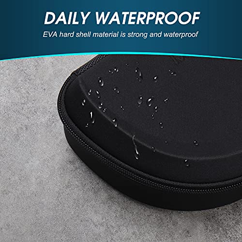 August Universal Headphone Case for Foldable Over-Ear & On-Ear Headphones | Hard EVA Shell, Travel Carrying Case, Zipper Closure, Mesh Pocket, Fits August EP650 & Similar Foldable Headphones