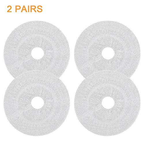 Earpads Sweater Cover Protectors with Stretchable Knit Fabric for Beats Studio 3/2 Bose QC35 25 15 Headphones and Other Headsets with 3-4 Inch Ear Cushions [ 2 Pairs ] (White) - color: White