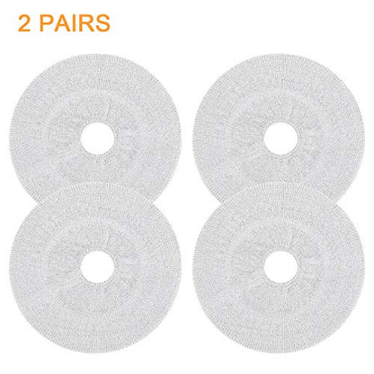 Earpads Sweater Cover Protectors with Stretchable Knit Fabric for Beats Studio 3/2 Bose QC35 25 15 Headphones and Other Headsets with 3-4 Inch Ear Cushions [ 2 Pairs ] (White) - color: White
