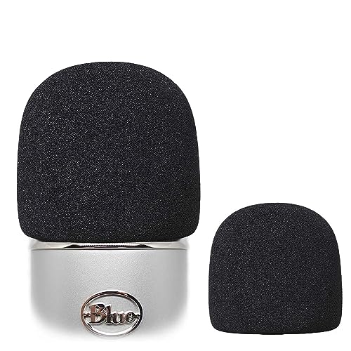 2 Pack Microphone Pop Filter for Blue Yeti Microphones Thick Foam Windscreen Handheld Professional Mic Cover for Blue Yeti, Yeti Pro