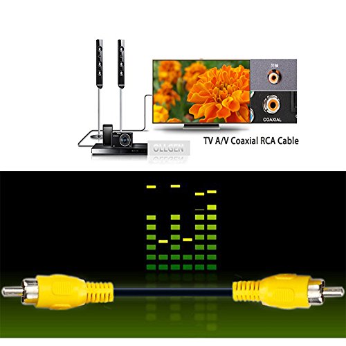 10M/33Feet RCA Video Cable Digital Audio Coaxial Cable with Male to Male Single Plug A/V Extension Cord for Subwoofer Car Rear View Parking Buckup Camera - size: 10M