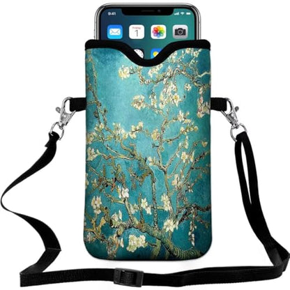 Cell Phone Sleeves Bag Case Crossbody Neoprene Holder Lanyard Phone Pouch for Women Men 7.5 X 4.5 Inche - Twig - color: Twig