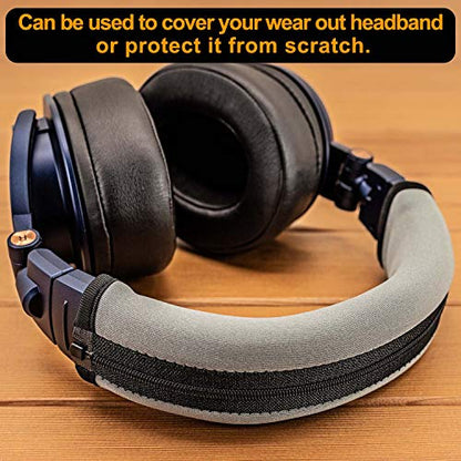 Replacement Headband Cover Compatible ATH M50X M50 M40X M40 M30X M20X Headphones (Silver) - color: Silver