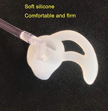 Silicone Fin Ear Mold for Two Way Radio Earpiece Replacement Acoustic Tube | 2 Pairs Large Stabilizer Ear Mold, Fits Air Acoustic Coil Tube, Two-Way Radio, Police & Surveillance Earpieces - size: Fin Shape Large