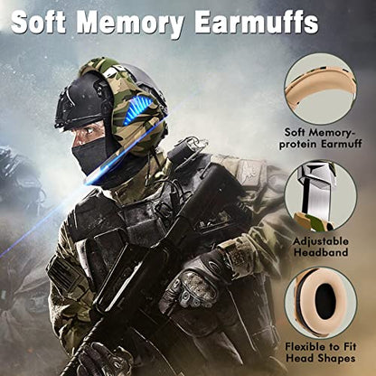 Tatybo Gaming Headset for PS5 PS4 Xbox ONE Switch PC with Noise Cancelling Over-Ear Stereo Bass Surround Sound Gaming Headphone -Camo