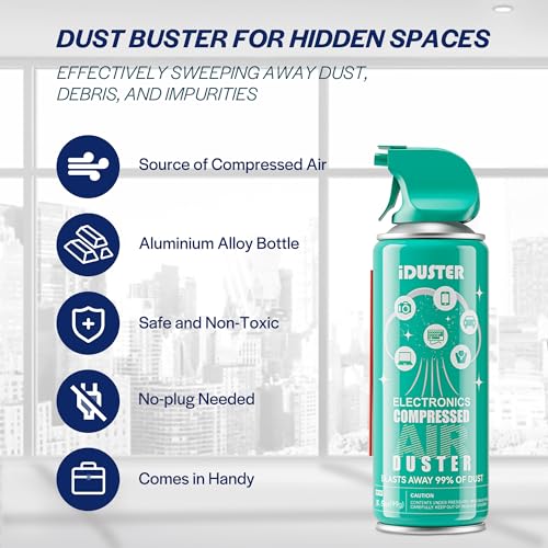 Compressed Canned Air Duster for Computer - iDuster Air Duster Compressed Air Can, 1PCS(3.5oz) - size: 1 Pack