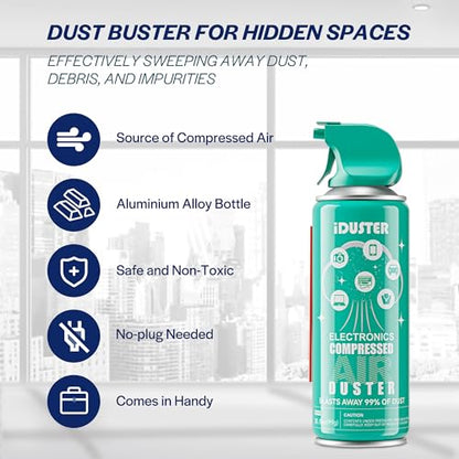 Compressed Canned Air Duster for Computer - iDuster Air Duster Compressed Air Can, 1PCS(3.5oz) - size: 1 Pack