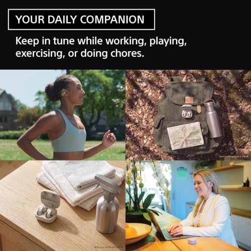 Sony LinkBuds Clip Open-Ear Truly Wireless Earbuds Clip-On Design, Greige - color: Greige