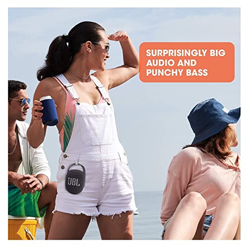 JBL 2 Pack Clip 4 Waterproof Wireless Audio Bluetooth Speaker Bundle (White) - color: White