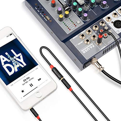 J&D 3.5mm to 1/4 Headphone Adapter Cable, Gold Plated Audiowave Series 3.5mm 1/8 inch Female TRS to 6.35mm 1/4 inch Male TRS Stereo Audio Cable for Mixer Guitar Piano Amplifier Speaker, 15FT - size: 15 Feet