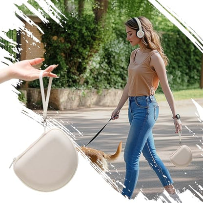 Headphone Case Compatible with Beats Studio Pro/Solo 4 / Studio 3 / Solo 3 / Picun B8 / BERIBES/JLab JBuds Lux ANC Wireless Bluetooth Noise Cancelling Headphones(Cream) - color: Cream
