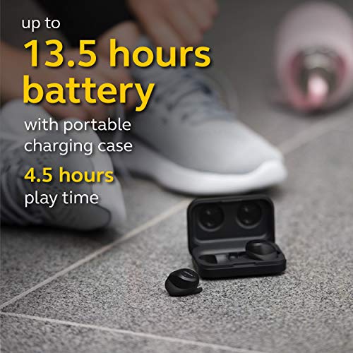 Jabra Elite Sport True Wireless Waterproof Fitness & Running Earbuds with Heart Rate and Activity Tracker - Advanced Wireless Connectivity and Charging Case - 4.5 Hour (100-98600001-02), Black