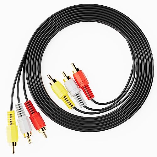 Eanetf 3RCA Cable Audio Video 5ft Gold Plated for Home Theater-2pcs - color: 5ft-2pcs