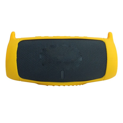 JB charge 5 Bluetooth Speaker Silicone protecitve Case protable, JB charge 5 Travel Carrying Case with Shoulder Strap and Carabiner (Yellow) - color: Yellow