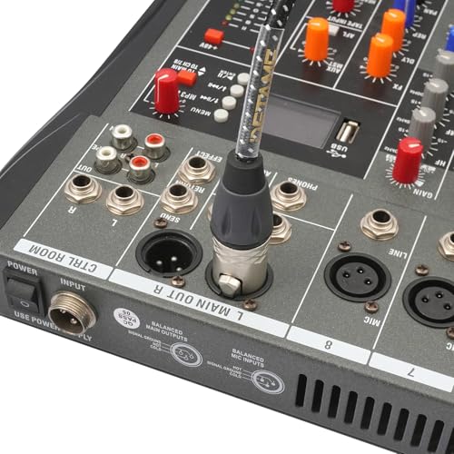 1FT Balanced XLR Female to Right Angle 1/4 TRS Mixer Cable,Right Angle 6.35mm to 3pin XLR Female Audio Cable for Microphone Mixer Amplifier - size: 1Feet