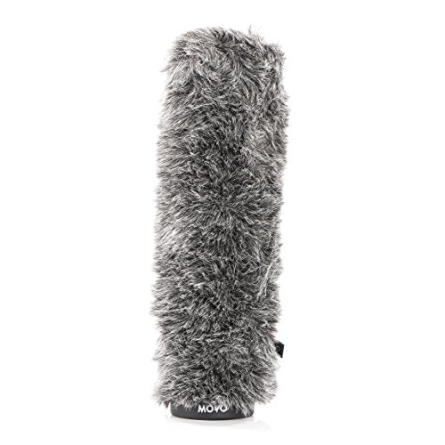 Movo WS-G270 Furry Rigid Windscreen for Microphones 18-23mm in Diameter and up to 10.6" (27cm) Long - Dark Gray - size: 10.6"