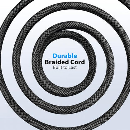 3.5mm to 1/4 Cable, TRS to TRS Stereo Audio Cord, 3.3ft | 3.5 to 1/4" Braided Cable, Gold-Plated Connectors, Cables for Guitar, Keyboard, Digital Piano, Speaker, Mixer, Amplifier - size: 3.3ft