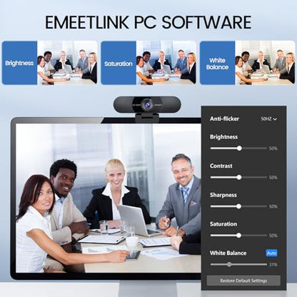 EMEET C960 1080P Webcam with Microphone, 2 Mics, 90° FOV, Computer Camera | USB Type-A & A-to-C Adapter, Fixed Focus, Plug&Play for Zoom/Teams/Facetime/YouTube/Google Meet/Switch 2 Camera, 2025 Version - style: 1080P Updated