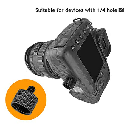 5/8 to 1/4 Adapter, Mic Thread Adapter 5/8" Female to 1/4" Male for Mic Stand, Camera Monitor, Tripod, Microphone Holder 2 Pack - size: 1/4 2pc