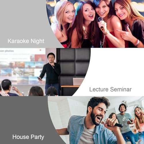 Wireless Karaoke Microphone System, Microphone Mixer Dual Handheld Wireless Microphones, HDMI & AUX in/Out, Optical Out, 100ft Range, Karaoke Mic for TV, Speakers, Singing, Church & Wedding-Black | Microphone Mixer, HDMI & AUX In/Out, Optical Out, 100ft R