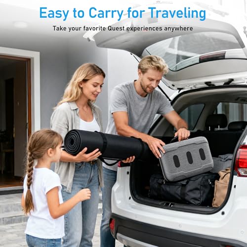Kawaye Large Hard Carrying Case Compatible with Meta Qeust 3S/Quest3/Quest 2, All in One Portable Travel Case for VR HeadSet, Head Strap, Controller and Other VR Accessories