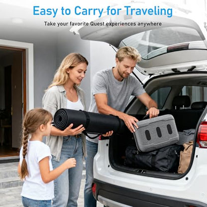 Kawaye Large Hard Carrying Case Compatible with Meta Qeust 3S/Quest3/Quest 2, All in One Portable Travel Case for VR HeadSet, Head Strap, Controller and Other VR Accessories