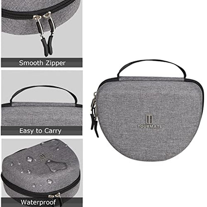 Hard Case for Skullcandy/HROEENOI/Anker Headphones, Black,Case Only - color: Grey