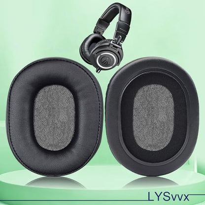 ATH-M50X Ear Pads - Replacement Earpads for Audio Technica ATH M50XBT M50RD M40X M30X M20X MSR7 SX1 Headphones(Black)