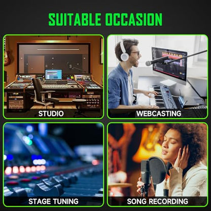 12-Channel Professional Audio Mixer, DK-12 Mixing Console with XLR Inputs, Bluetooth, 99 DSP Effects, MP3, USB Interface for Podcast, Music, Recording, PC 14.76"x1.96“x17.40"inches