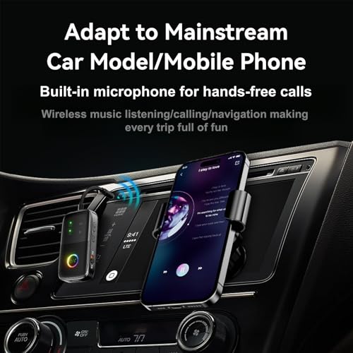 Bluetooth Transmitter Receiver for TV/Airplane, Supports 2 Headphones with AptX Adaptive/Low Latency, 3.5mm Aux Wireless Audio Adapter for Home Stereo/Flight/Car/Speakers/Gym, Plug & Play