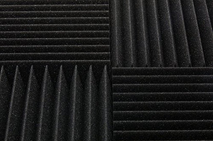 AK TRADING CO. High Acoustic Panels Studio Soundproofing Foam Wedge Tiles 12"L x 12"W x 2"H - Pack of 48 Tiles