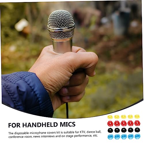 200PCS Disposable Microphone Covers Non-Woven Dust Protection Wraps for Microphones for Studios and Events
