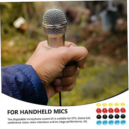 200PCS Disposable Microphone Covers Non-Woven Dust Protection Wraps for Microphones for Studios and Events