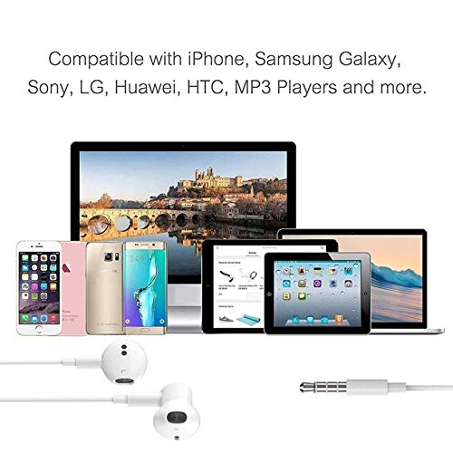 2 Pack Wired Earbuds in-Ear Headphones, Wired Headphones with 3.5mm Earphones[MFi Certified] with Microphone Volume Control Compatible with iPhone,iPad,iPod,Computer,Android Most 3.5mm Audio Devices
