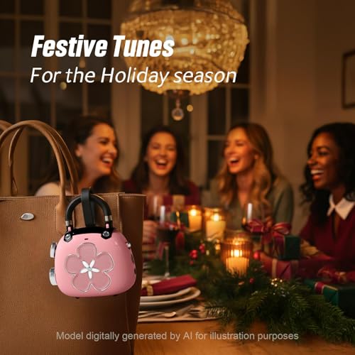 DOSS Candy 2-in-1 Mini Bluetooth Speaker, Loud Audio, Cute Backpack Charm - color: Pink
