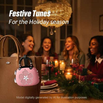 DOSS Candy 2-in-1 Mini Bluetooth Speaker, Loud Audio, Cute Backpack Charm - color: Pink