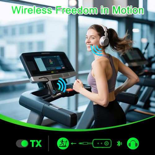 2-in-1 Bluetooth 5.4 Transmitter Receiver,Airplane Audio Adapter,Wireless Transmitter for TV/PC/Gym/Switch. Supports up to 2 AirPods/Headphones,Bluetooth Receiver for Car/Home Stereo (Ebony) - color: Ebony