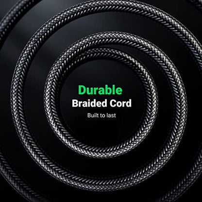 UGREEN 3.5mm to 1/4 Cable 1/8 TRS to 6.35mm Audio Male Guitar Cord 16FT | 1/4 to Aux Stereo Cable with Zinc Alloy Housing, Braid, for Guitar, Laptop, PC, Home Theater Devices, Speaker, Amplifiers - size: 16FT